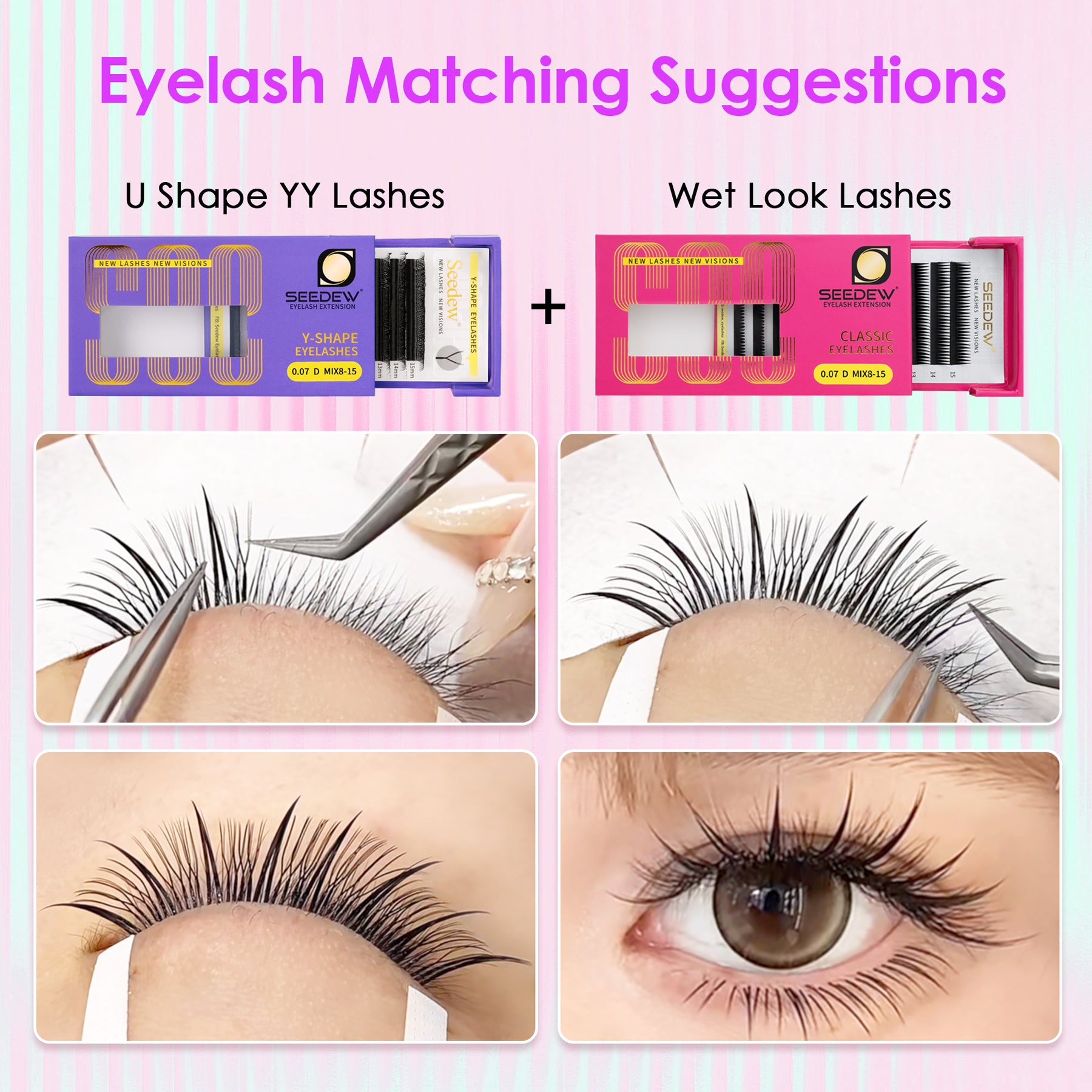 U-Shape Parallel YY Eyelash Extensions