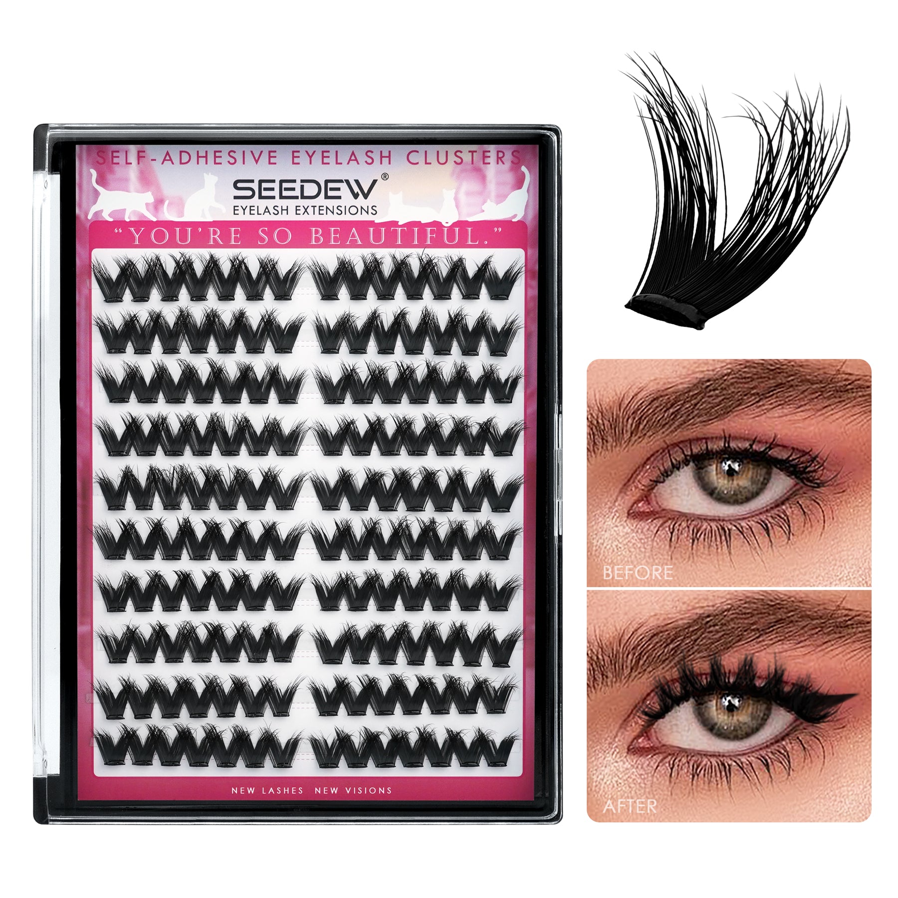 Pop-On Eyelashes - Cat Mist 3D Volume