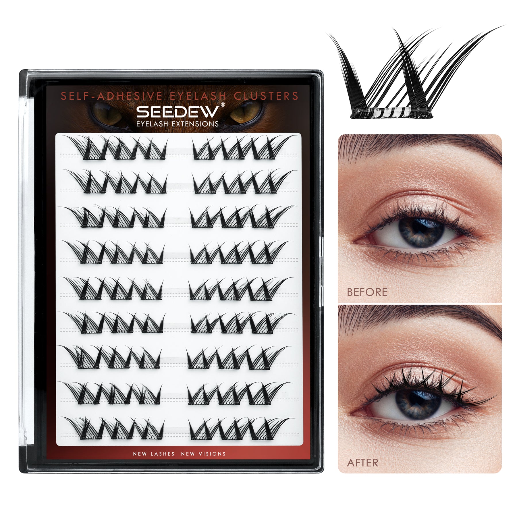 Cils à clipser – Style Fox Eye