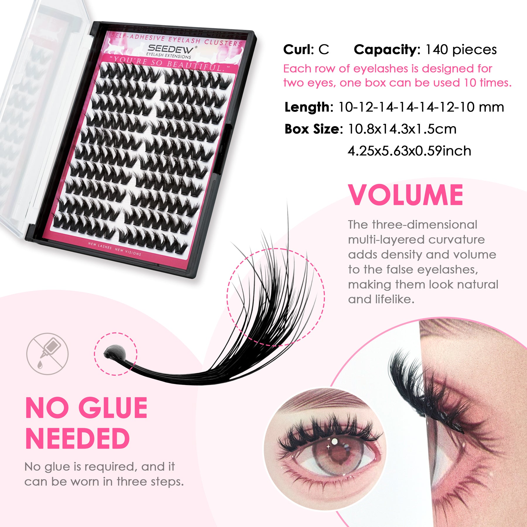 Pop-On Eyelashes - Cat Mist 3D Volume