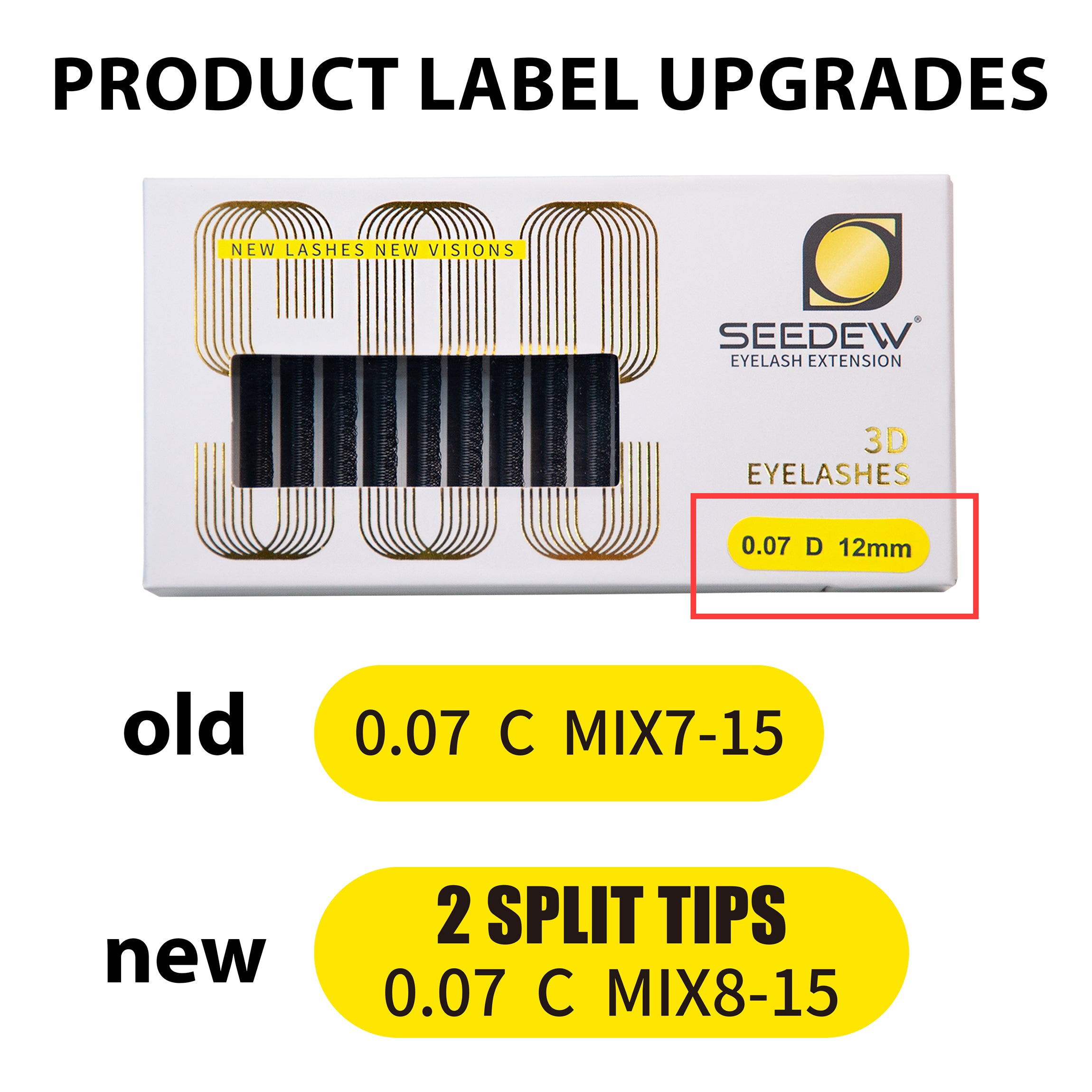 W Shape Two Split Tips 3D Eyelash Extensions