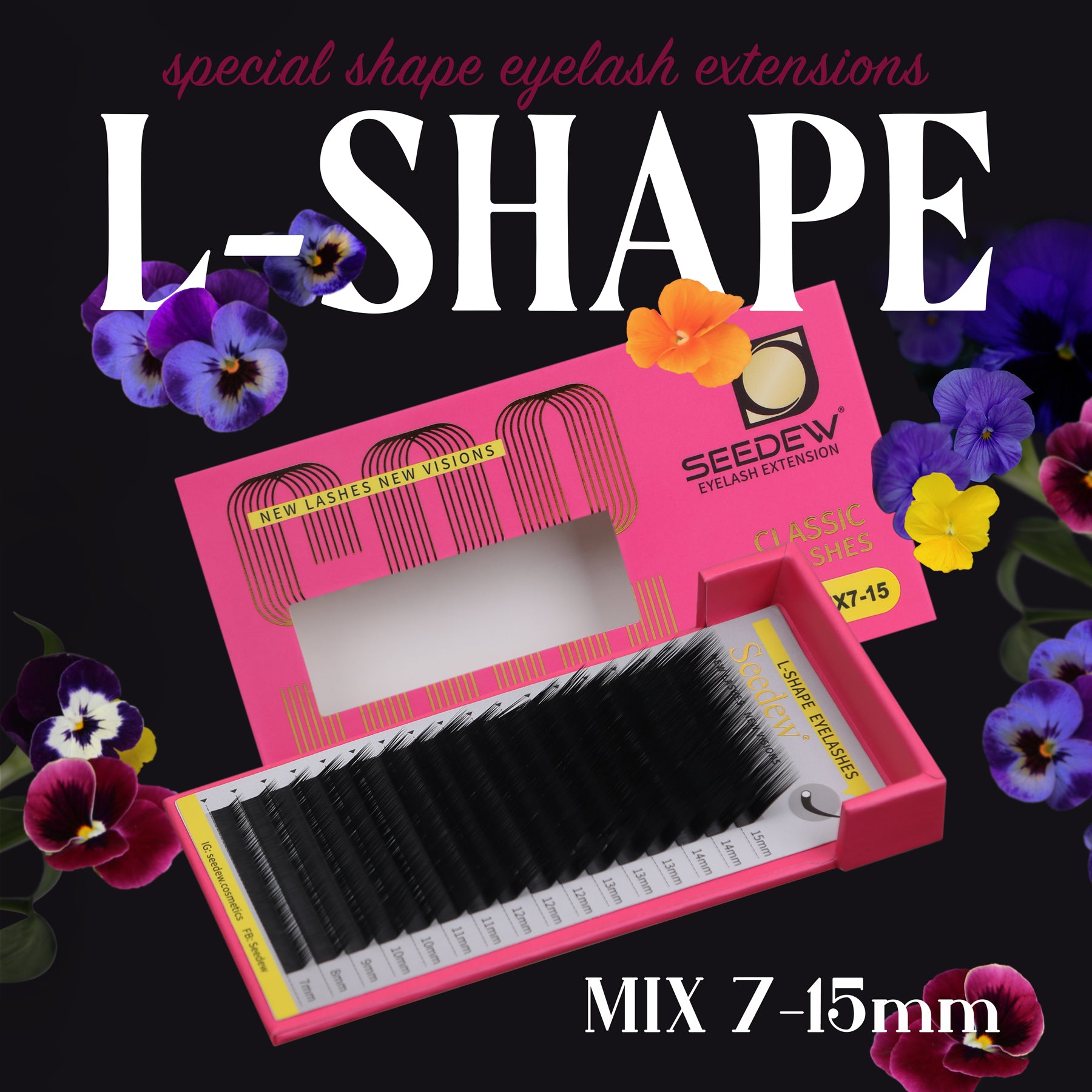 Extensiones de pestañas de forma especial L/LJ/LB/LC/LD/N
