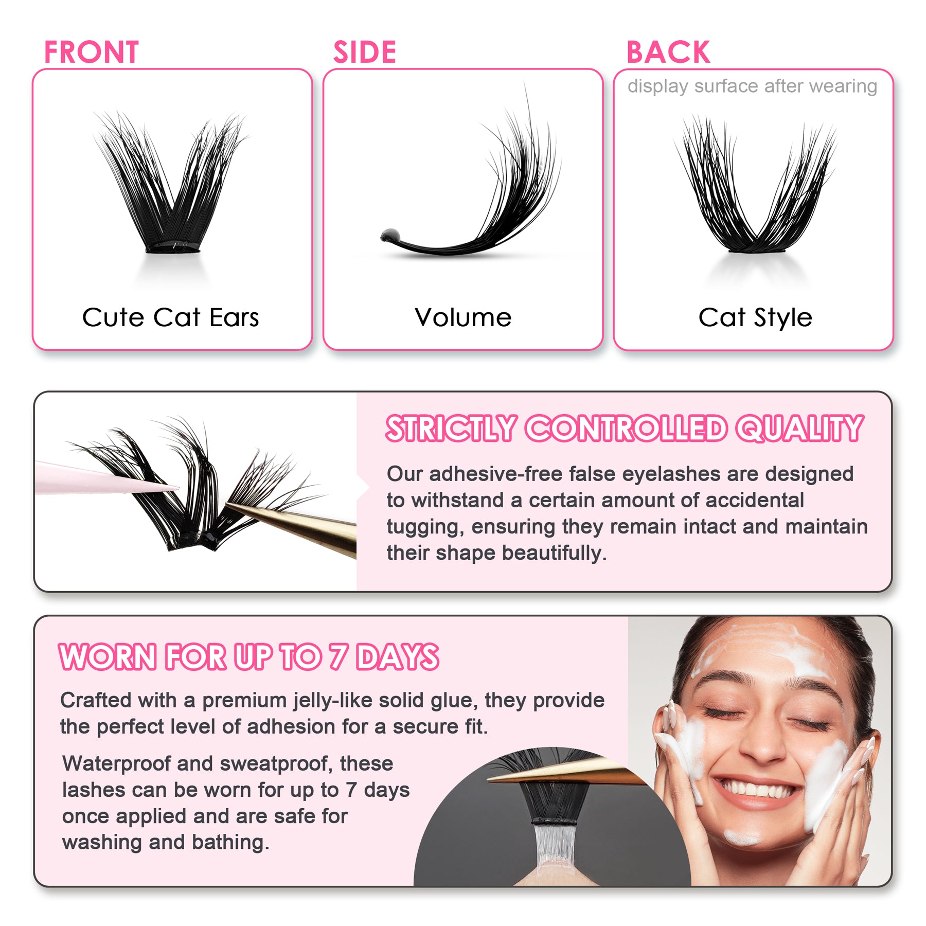 Pop-On Eyelashes - Cat Mist 3D Volume