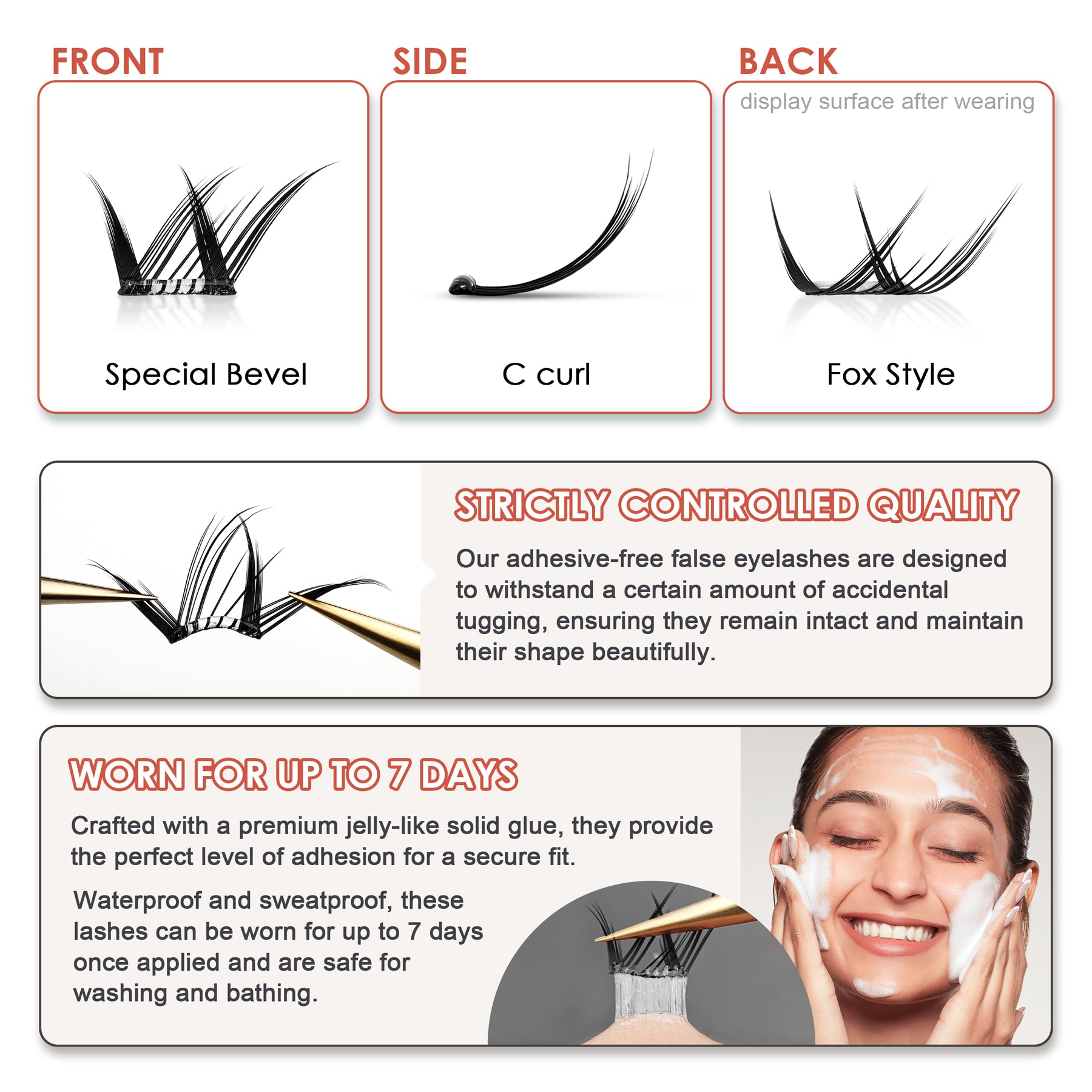 Cils à clipser – Style Fox Eye