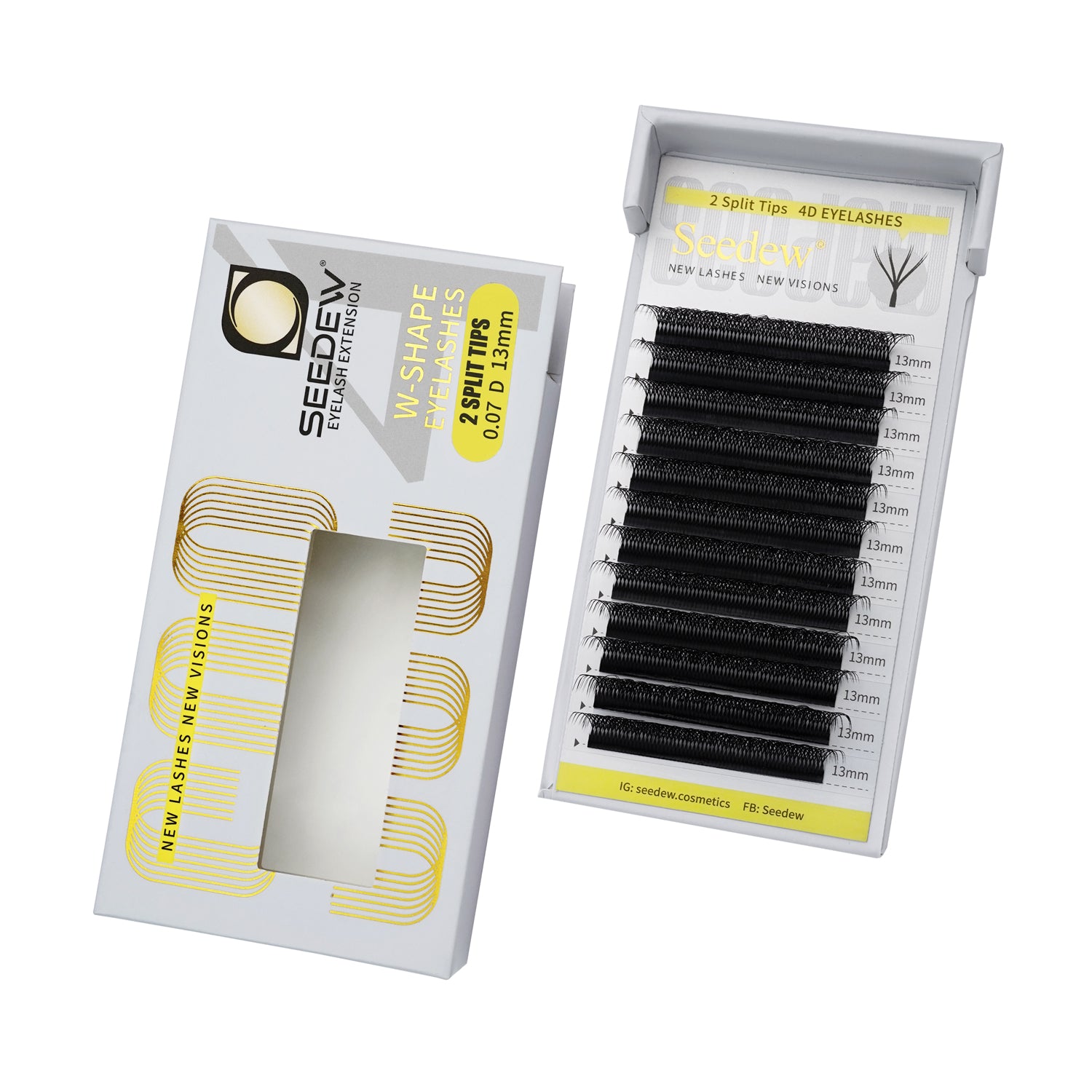 W Shape Two Split Tips 4D Eyelash Extensions