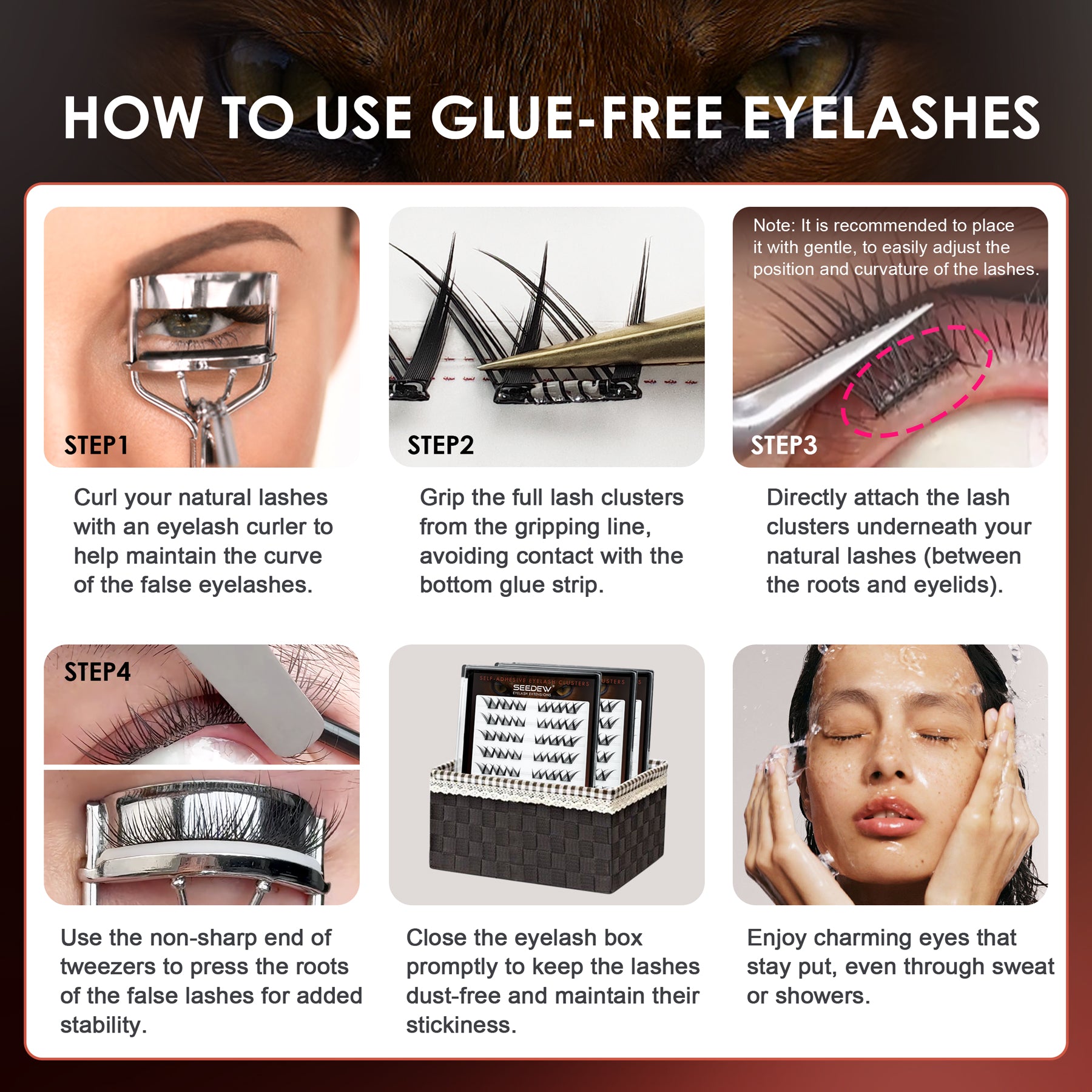 Cils à clipser – Style Fox Eye
