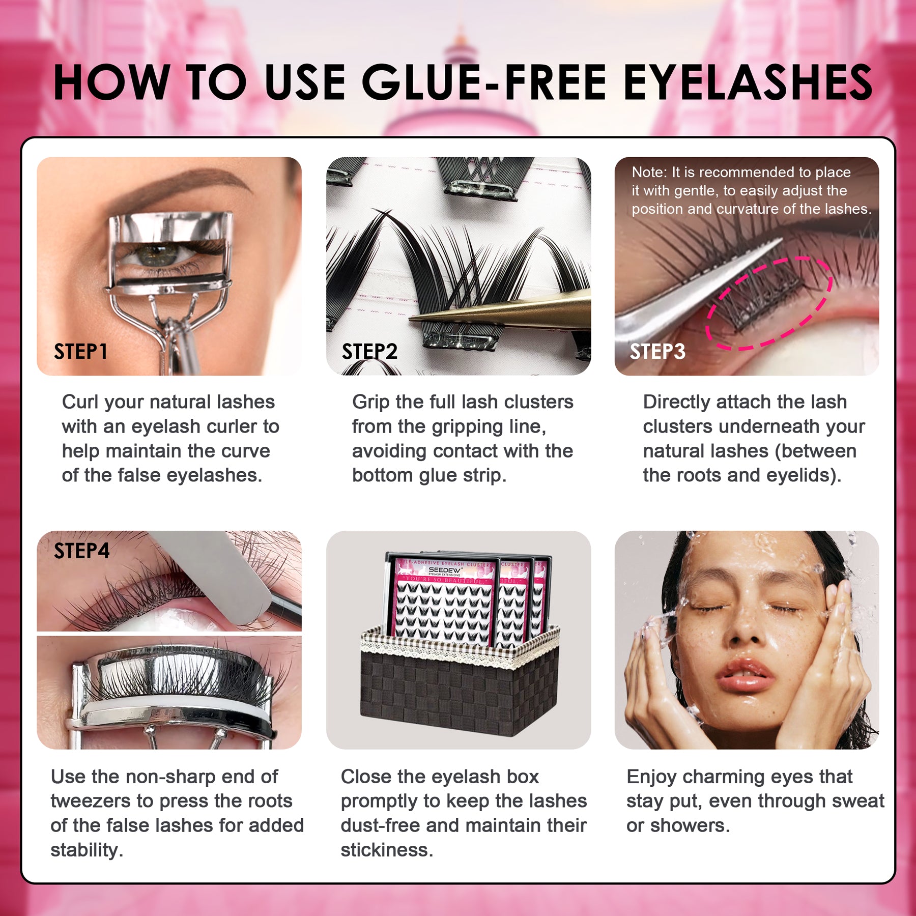 Pop-On Eyelashes - Cat Mist