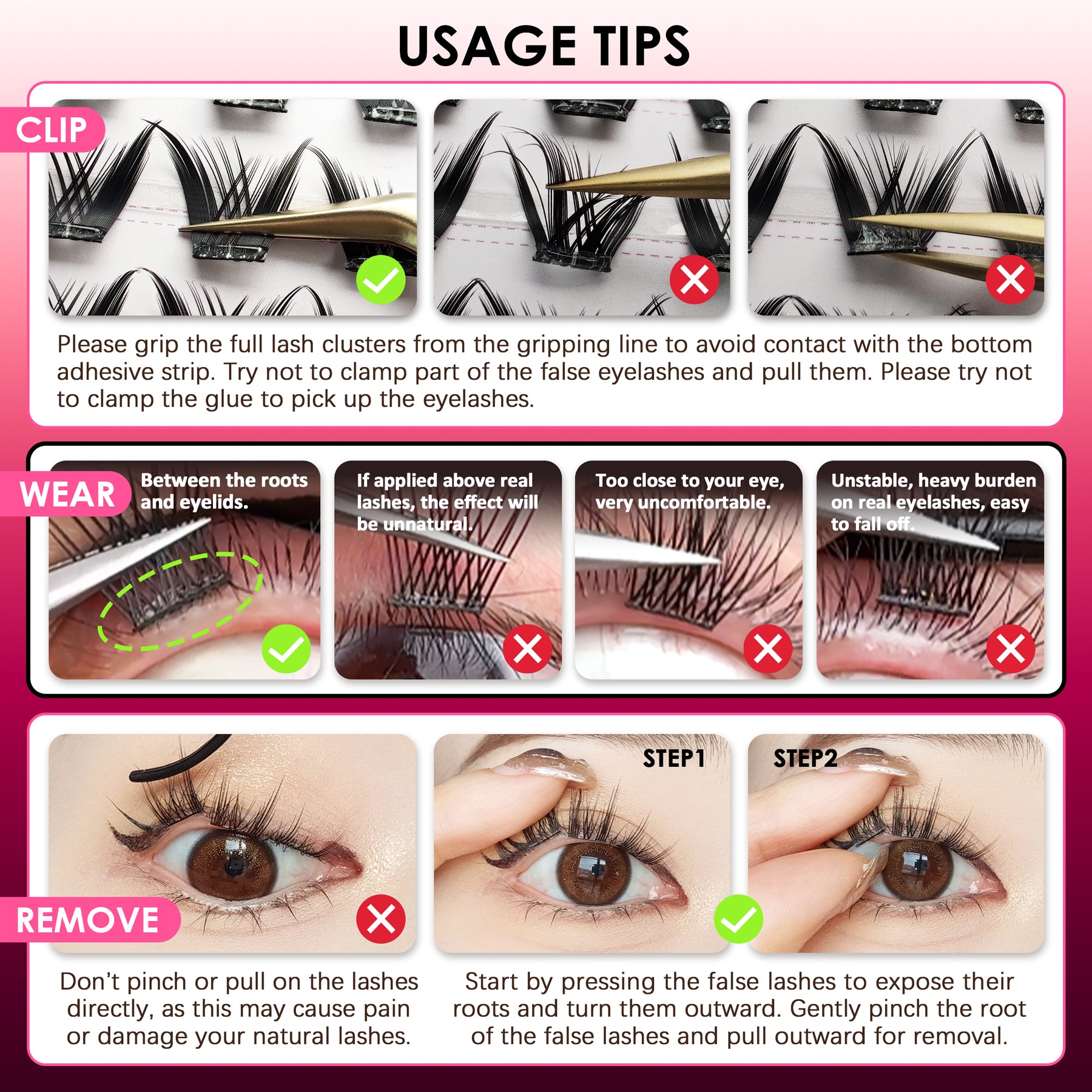 Pop-On Eyelashes - Cat Mist