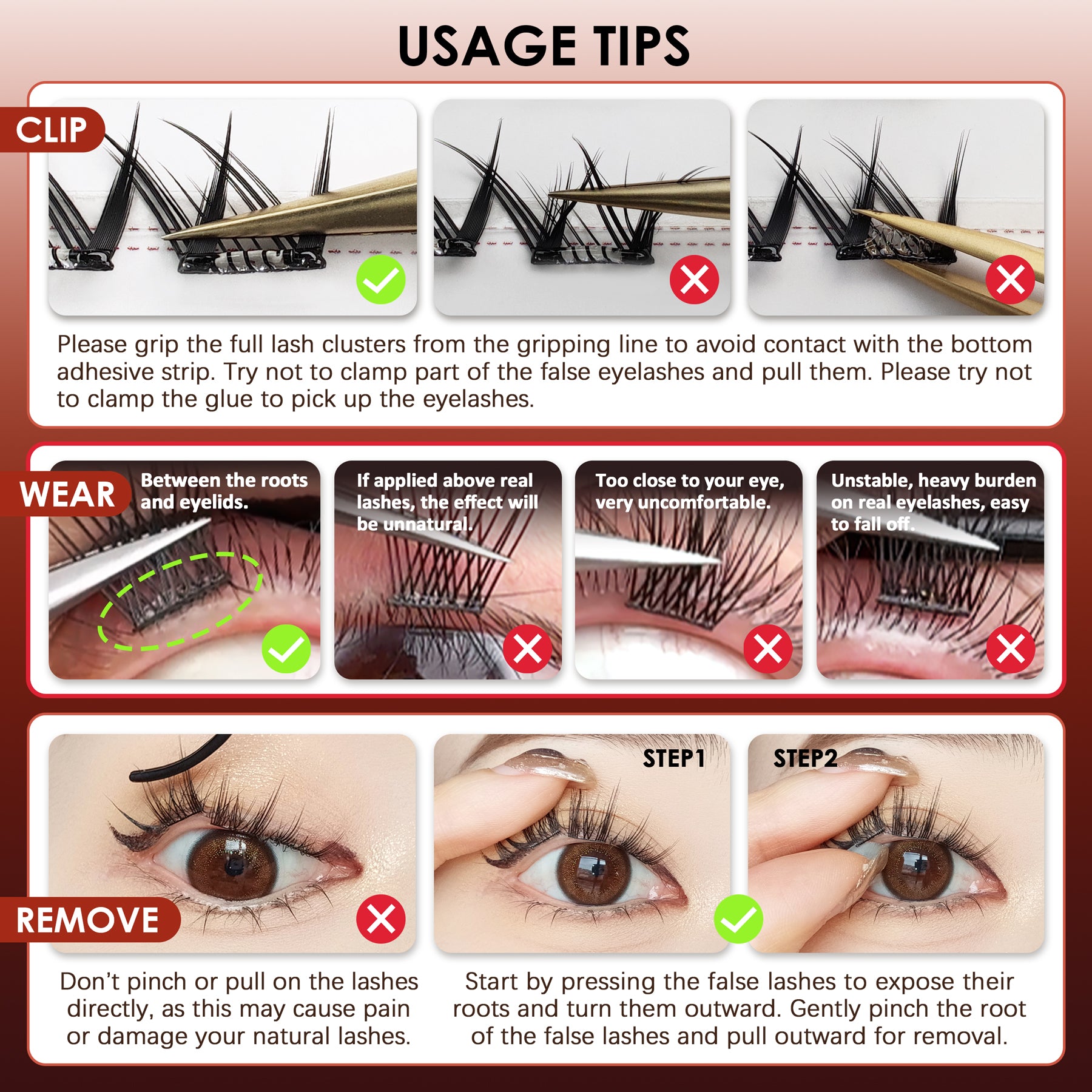 Cils à clipser – Style Fox Eye