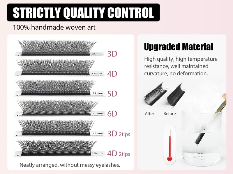 W Shape 3D Premade Fans Eyelash Extensions