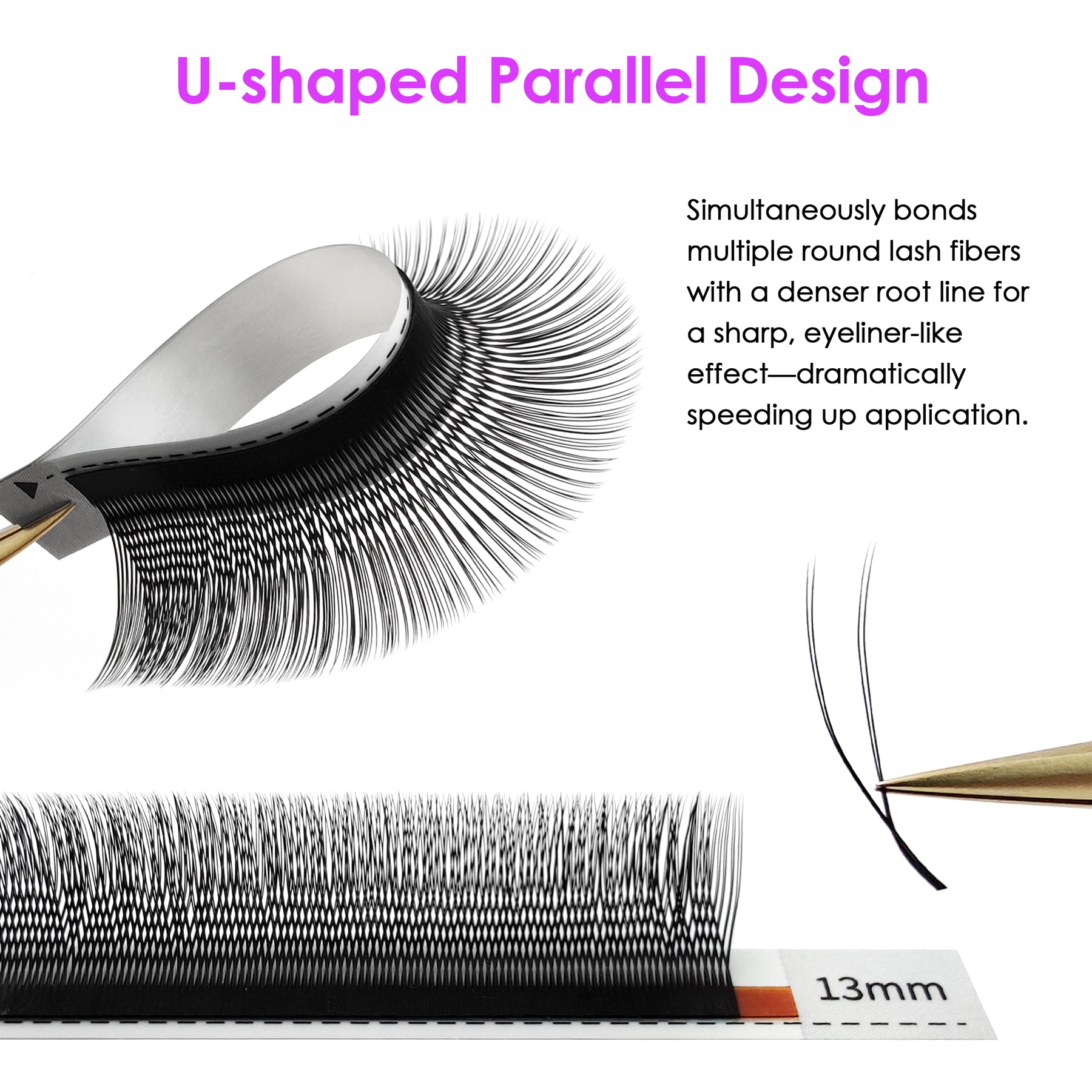 U-Shape Parallel YY Eyelash Extensions