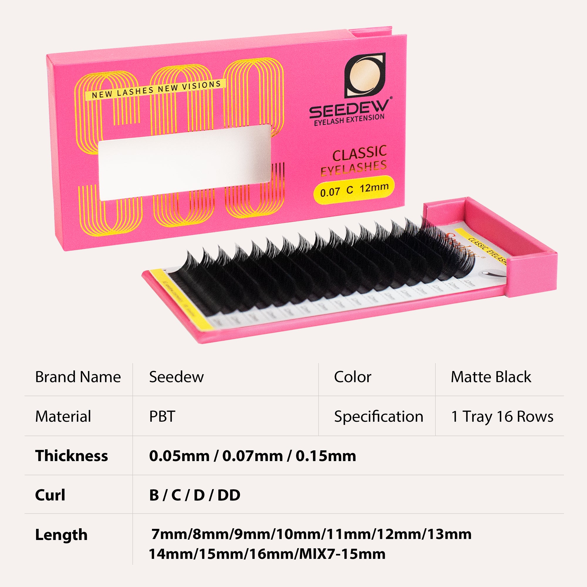 0.05mm Classic Eyelash Extensions