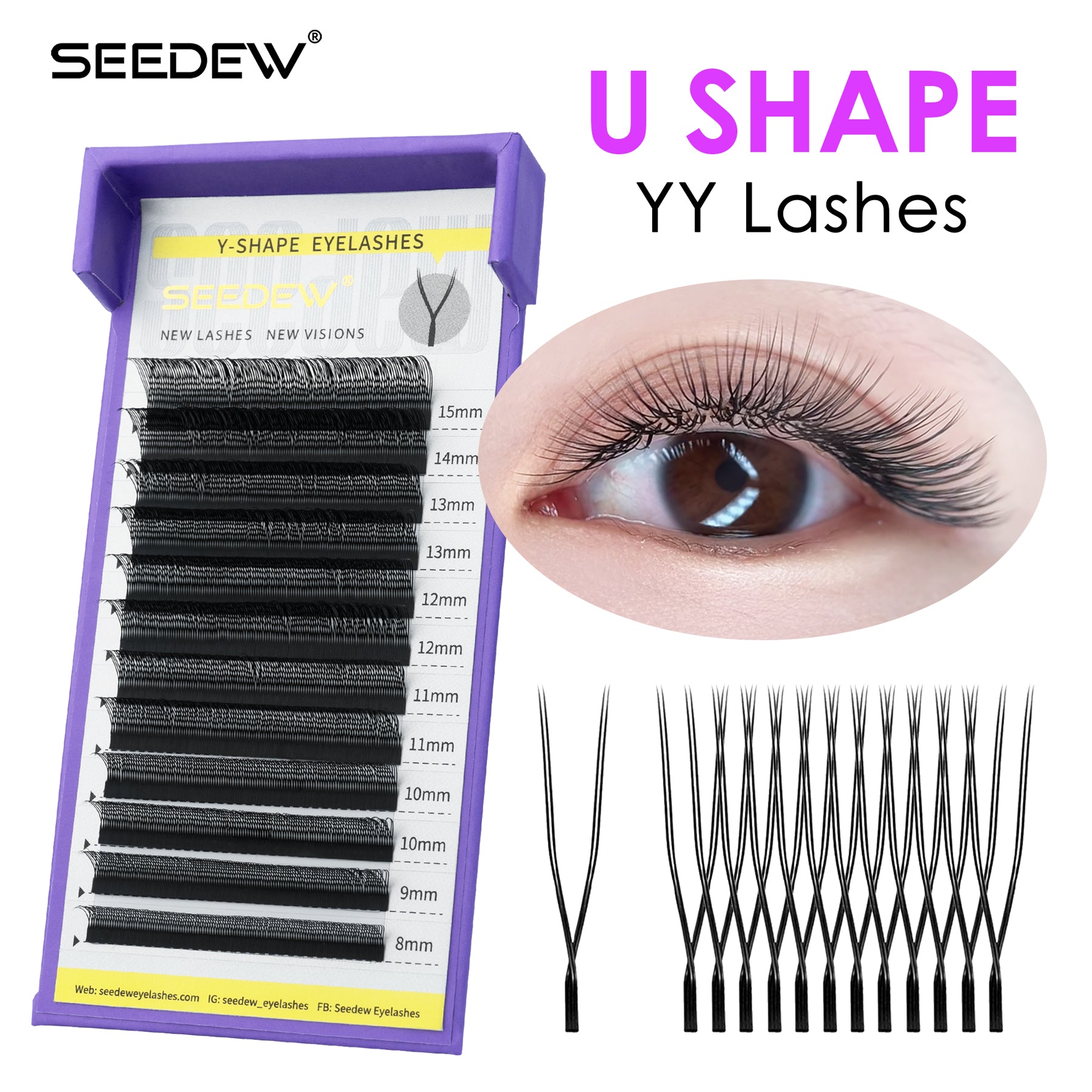U-Shape Parallel YY Eyelash Extensions