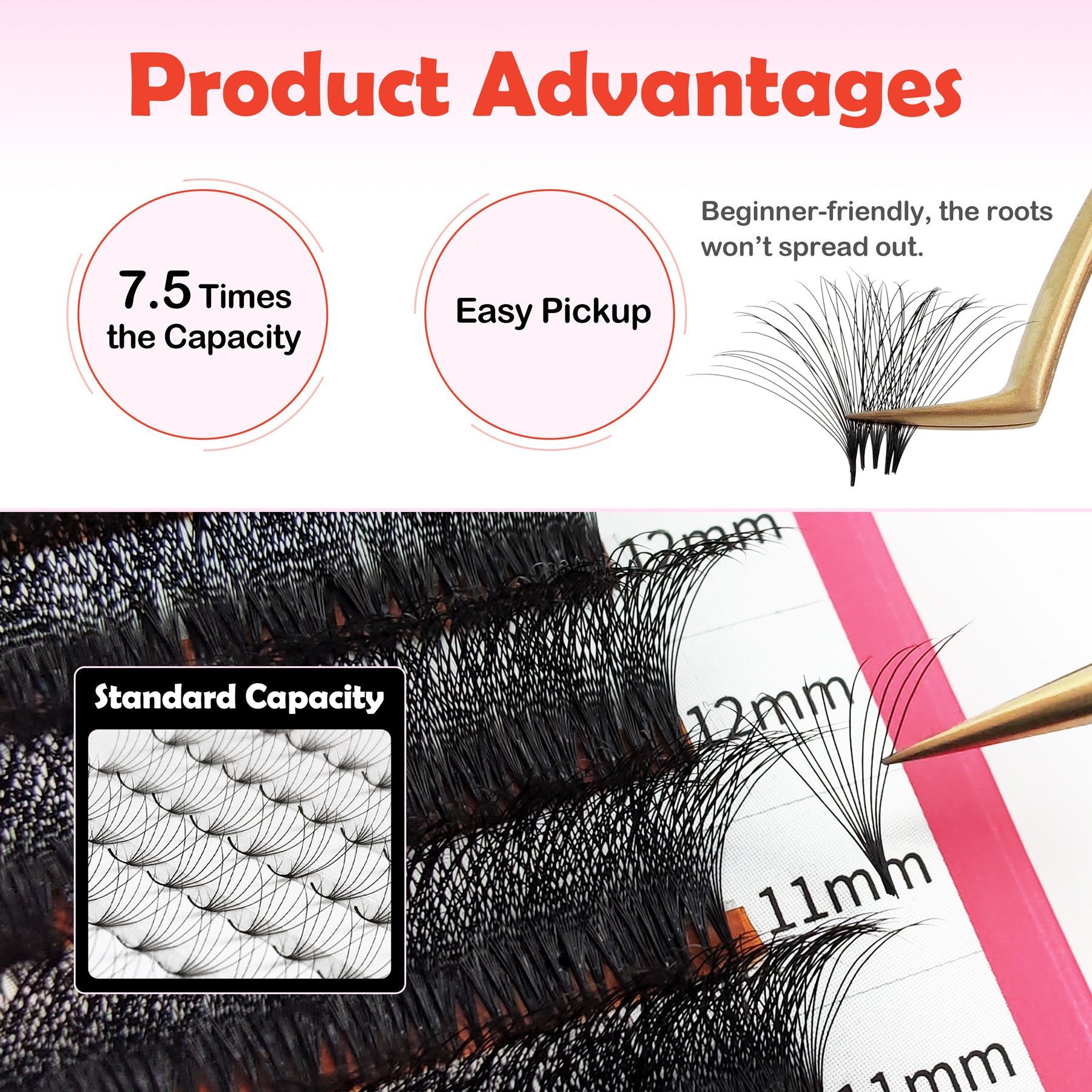 900-930 Fans Premade 10D Eyelash Extensions