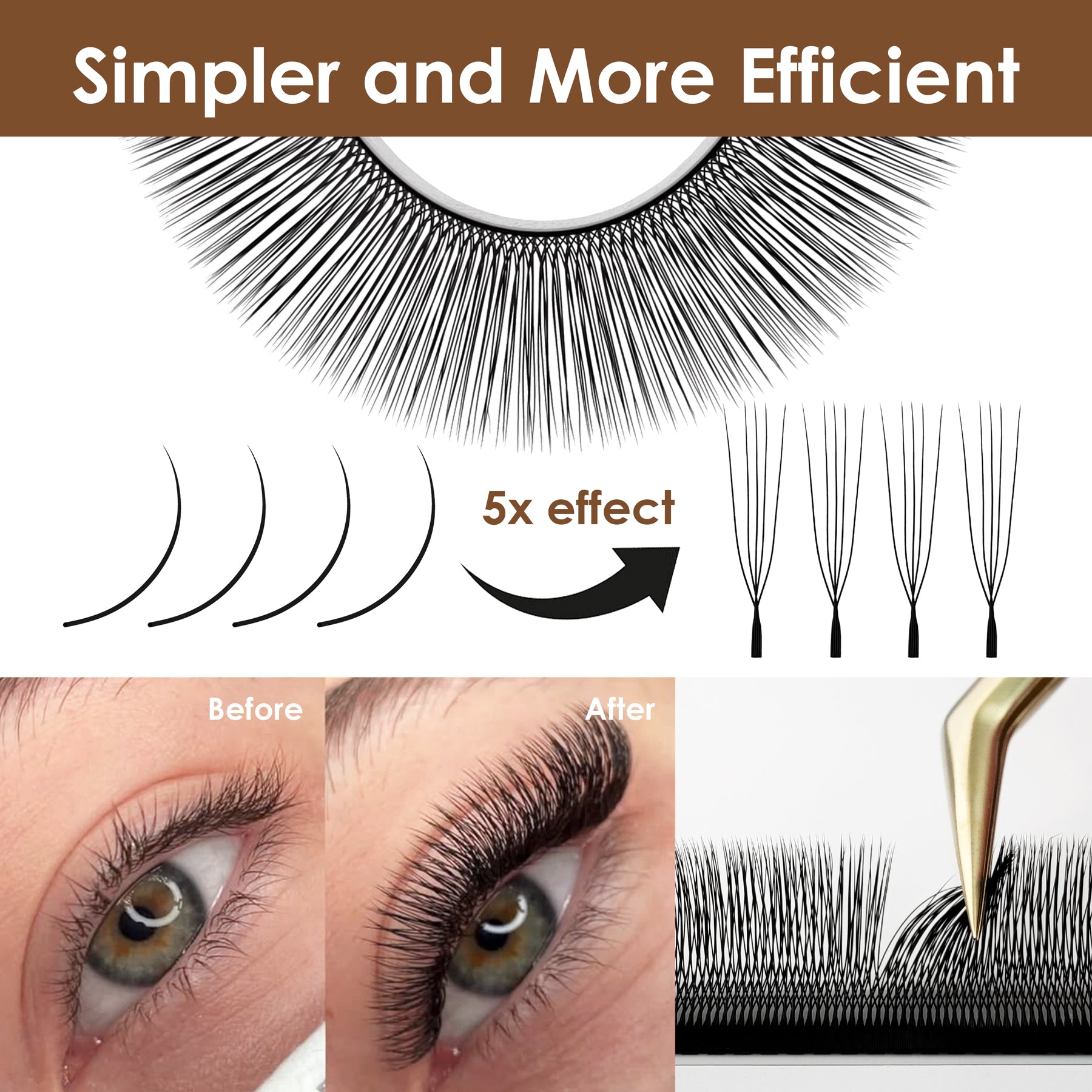 U-Shape 5D Eyelash Extensions