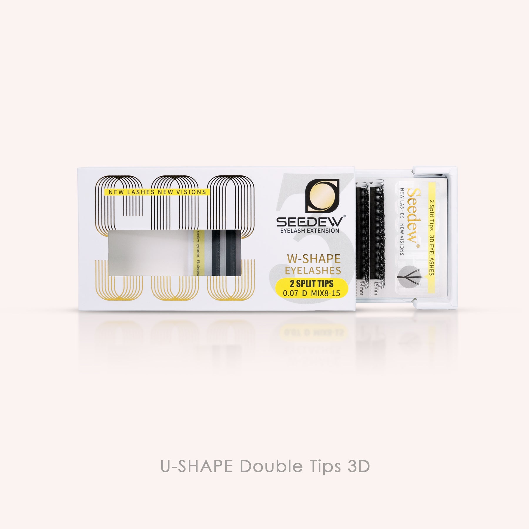 U-Shape 2 Split Tips 3D Eyelash Extensions