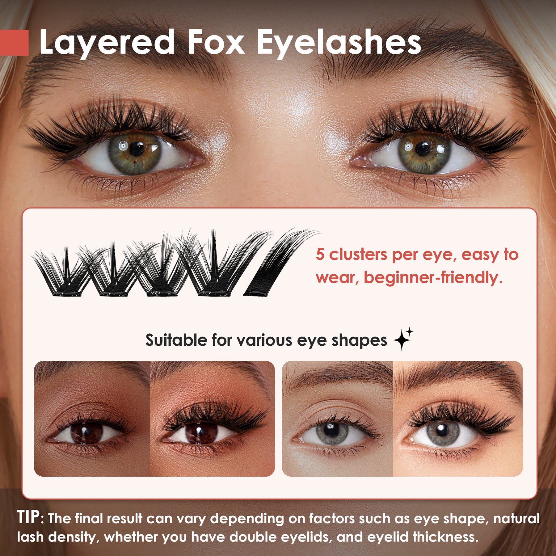 Pop-On Eyelashes - Fox Eye FOX04