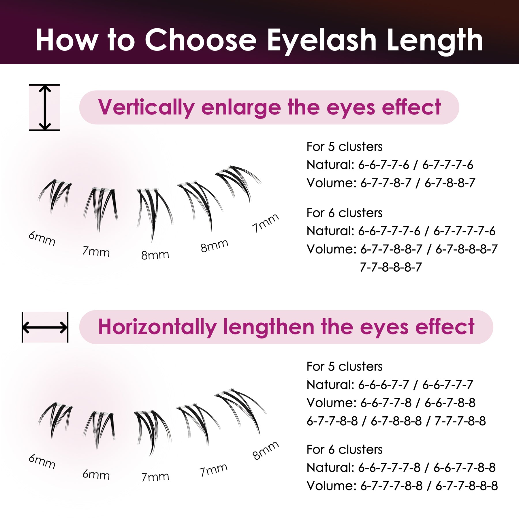 Pop-On Eyelashes - Bottom Lashes Small flame