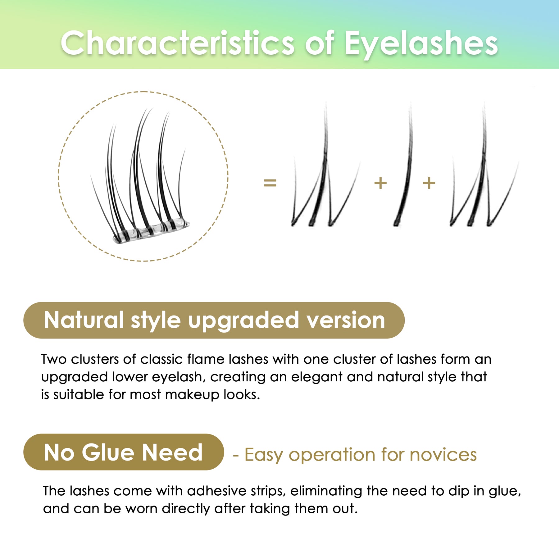 Pop-On Eyelashes - Bottom Lashes Natural Style